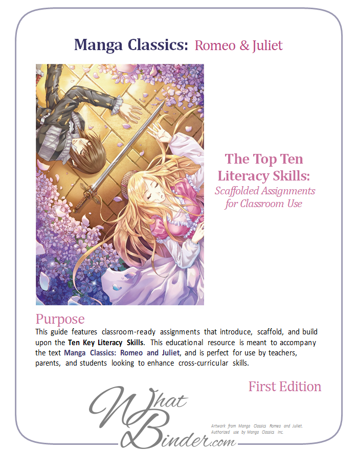 Comic Books Assignment Package - Romeo and Juliet